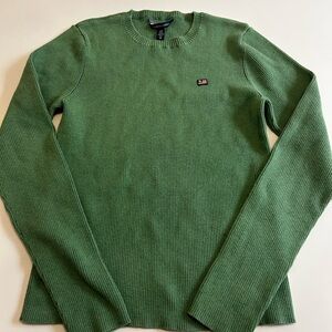 Green Ribbed Men's Sweater